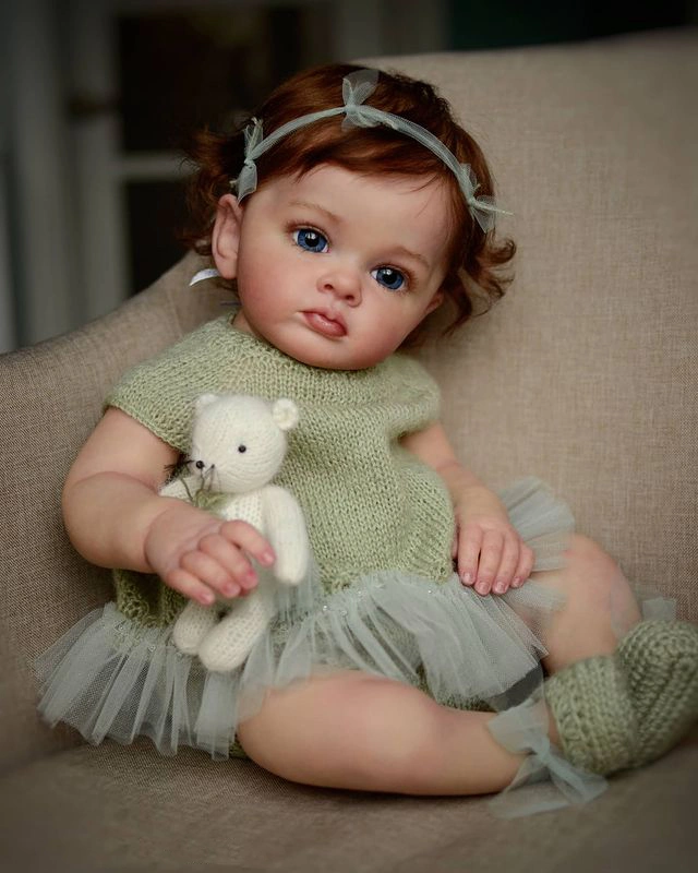 60cm Completed Doll in Picture Reborn Doll Tutti Toddler Girl Hand Paint Doll with Genesis Paint High Quality 3D Skin Doll