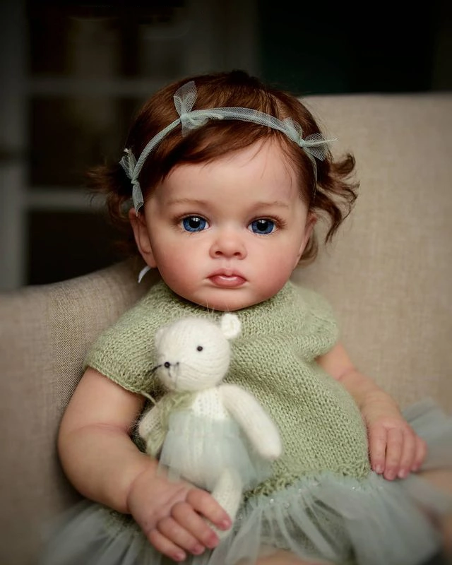 60cm Completed Doll in Picture Reborn Doll Tutti Toddler Girl Hand Paint Doll with Genesis Paint High Quality 3D Skin Doll