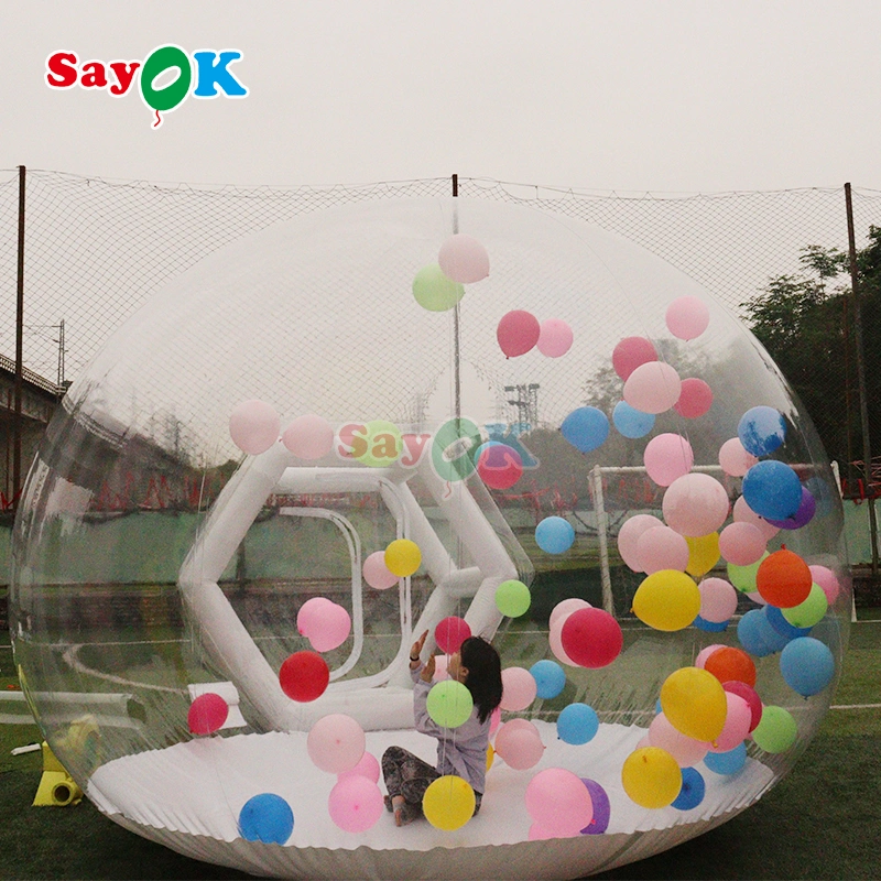 3m/4m Hot Sale Balloons Flying in Inflatable Bubble Tent Advertising Inflatable The Balloon Fun House Dome Tent