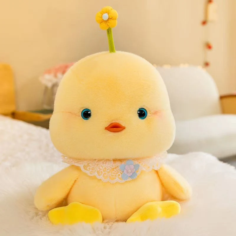 Cute Little Yellow Chicken Doll Super Cute Kids Toy Throw Pillow Doll with Hand Gift Grab Machine Rag Doll Children&prime;s Birthday Gift