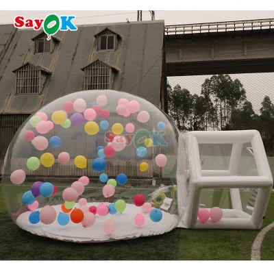3m/4m Hot Sale Balloons Flying in Inflatable Bubble Tent Advertising Inflatable The Balloon Fun House Dome Tent